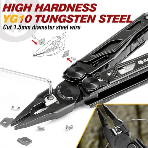 BIBURY 31-in-1 Multitool Pliers Pro,EDC Pocket Knife & Upgraded Scissors