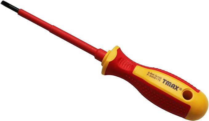 TMAX 1000V VDE Insulated Electrician Magnetic Screwdriver, 4mm (5/32") Flat