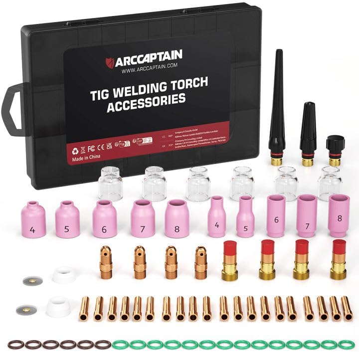 ARCCAPTAIN 71 Pcs TIG Welding Torch Accessories Kit for WP-17/18/26