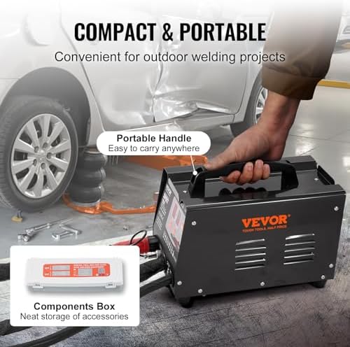 VEVOR Spot Welder Dent Puller, 3KW Stud Welder Dent Repair Kit with 2 Welding Guns, Auto/Manual Welding & 7 Modes, 110V Auto Body Spot Welding Dent Repair Machine for Car, Truck Dent Repair