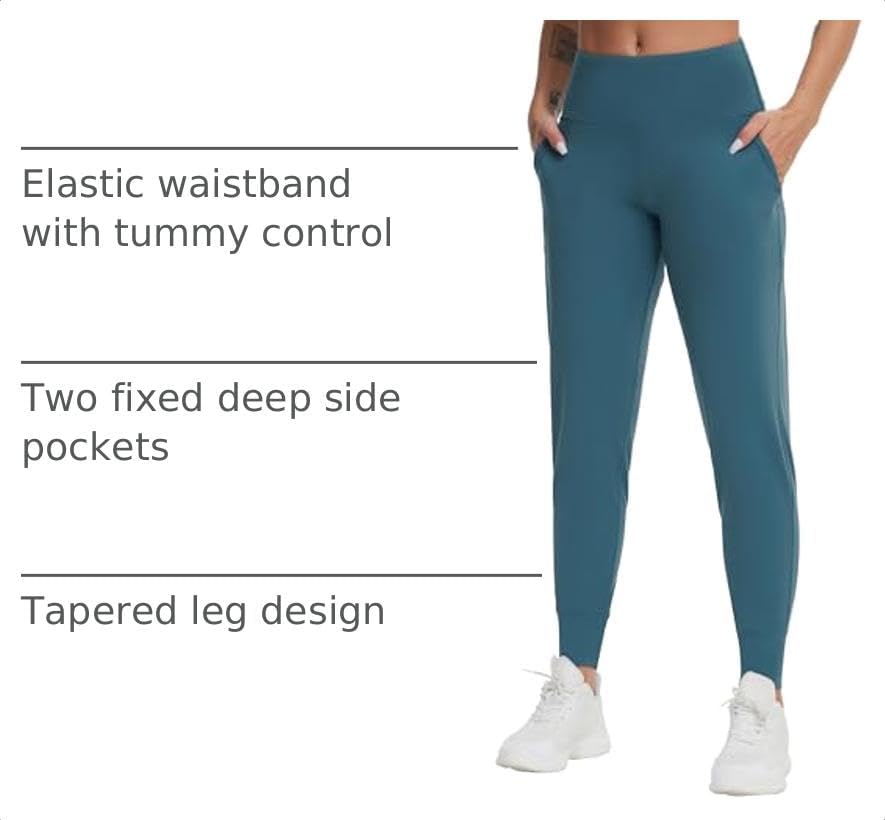 THE GYM PEOPLE Women's Workout Joggers Pants Lightweight Lounge Leggings