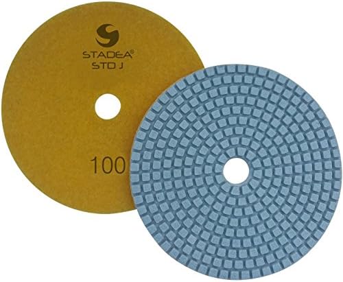 PPW120D Diamond Sanding Pads 4 Inch - For Concrete Terrazzo Marble Stone Granite Countertop Floor Wet Polishing, Grit 100 - Pack of 2