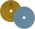 PPW120D Diamond Sanding Pads 4 Inch - For Concrete Terrazzo Marble Stone Granite Countertop Floor Wet Polishing, Grit 100 - Pack of 2
