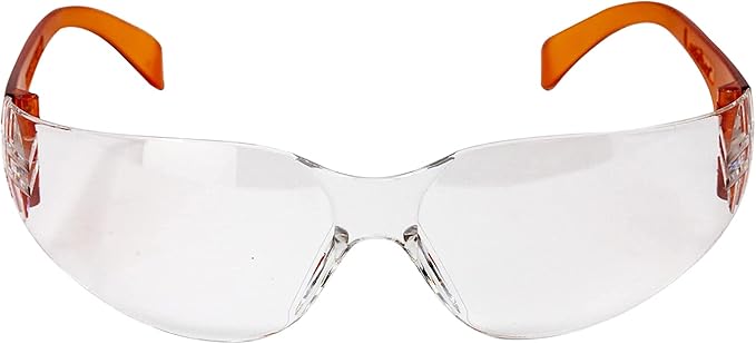 BISON LIFE Clear Safety Glasses – ANSI Z87.1 Scratch & Impact Resistant Wrap Around Eye Protection Goggles for Men & Women