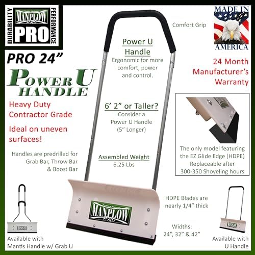 PRO Snow Pushers (PRO with Power U Handle Upgrade, 24")