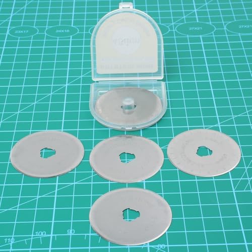 45mm Rotary Cutter Blades 50 Pack Replacement for Fabric & Craft