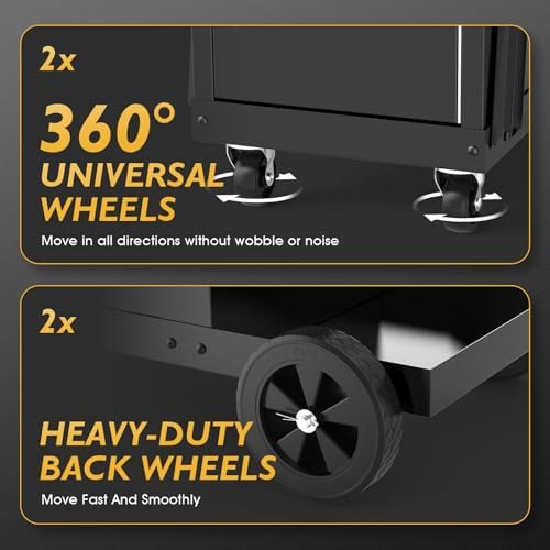 TOOLIOM Welding Cart with Lockable Cabinet, 265 lb Capacity