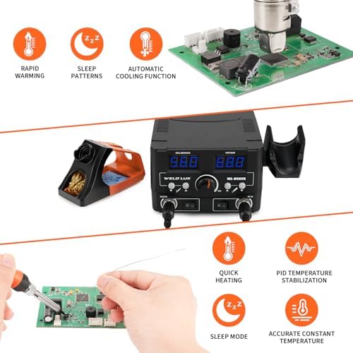 820W Digital Soldering Station Kit 2 In 1 Hot Air Rework Station