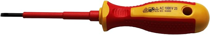 TMAX 1000V VDE Insulated Electrician Magnetic Screwdriver, 3mm (1/8") Flat