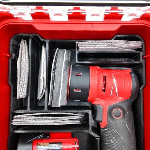 Organizer Insert Compatible with Milwaukee M12 FUEL Orbital Detail Sander for Packout Compact Organizer