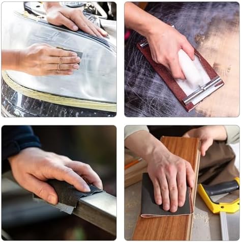 HARFINGTON 100pcs Sandpaper 80 Grit 9 x 11 Inch Waterproof Backing Silicon Carbide Abrasive Wet Dry Sanding Sheets for Wood Finishing, Metal Sanding, Automotive Polishing