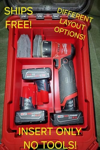 NO TOOLS M12 Detail Sander Packout insert compatible with Milwaukee Packout