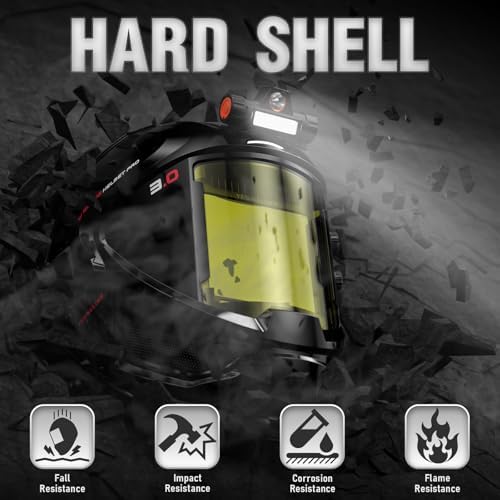 YESWELDER Welding Helmet with LED Light, Blue Light Filtering Lens