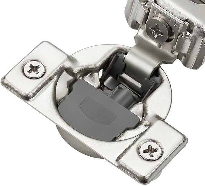 Ravinte 20 Pack 10 Pair 1 inch Overlay Soft Close Kitchen Cabinet Hinges Stainless Steel Adjustable Kitchen Hinges Satin Nickel Cabinet Hardware