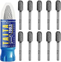 Carbide Burr 1/4" Shank, SC-5 Tungsten Double Cut Rotary Die Grinder Bits - Cutting Burrs for Milwaukee, Dewalt and Makita Die Grinder Accessories - Wood Carving Metal Working & Sturdy Storage Case