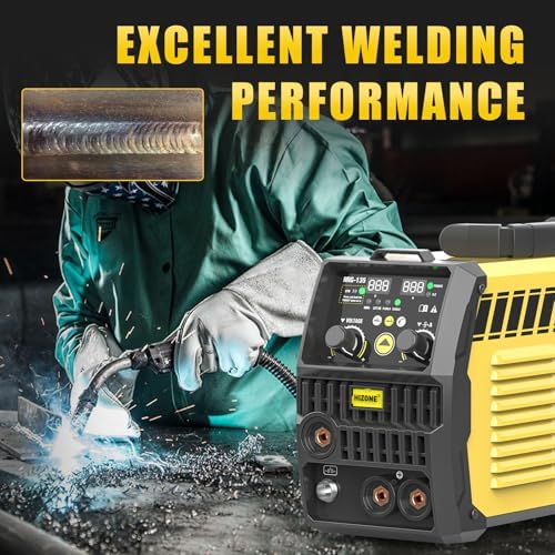 HIZONE 3 in 1 135A MIG Welder,with FLUX MIG/Stick/Lift TIG Multi-Process