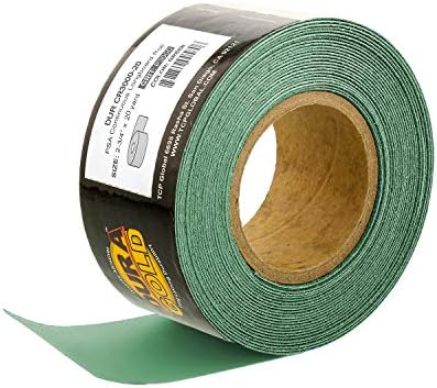 Dura-Gold Pro Series 9" K-Block Sander Firm & Flex Hand Sanding Block Pad with Hook & Loop Backing and PSA Adapter Pad & 3000 Grit Green Sandpaper Roll, 2-3/4" Wide, 20 Yards Long