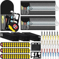 168 Pcs Mini Screwdriver Tape Keychain Set Multitool Pen Card Father's Gifts Bulk Mini Tool Set for Adult Men Dad (Multicolor)