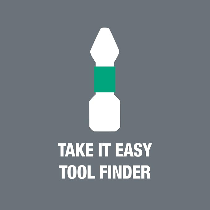Wera 05008883001 Kraftform Kompakt Stubby magazine RA 1, Stubby Ratchet Screwdriver with Bit Magazine, 6 pieces