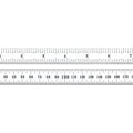 Starrett Full Flexible Steel Rule with Satin Chrome Finish, Quick Reading, Millimeter and Inch Graduation - 34 Graduation, 19-1/2" Length, 0.5mm Thickness - C334-500