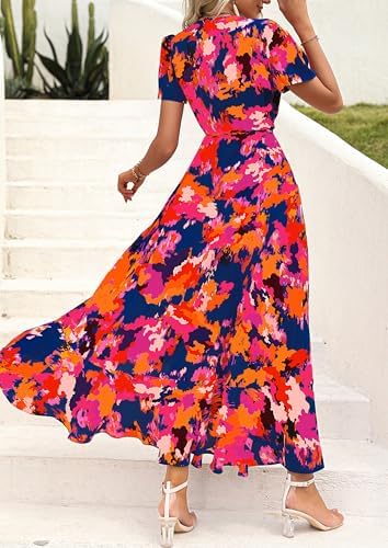 PRETTYGARDEN Women's Boho Floral Summer Maxi Dresses