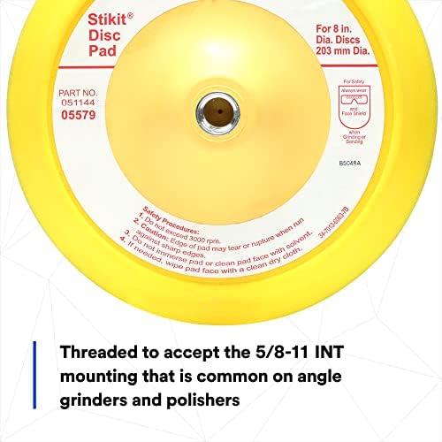 3M Stikit Abrasive Disc Back-up Pad, 05579, 8 in