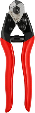 FELCO C7 Swiss Made Cable Cutters – One-Hand Wire Cutters for Bike Brake Lines, Fencing & Electrical Work | Compact Hand Tool with Triangular Hardened Steel Blades, Non-Slip Grip, No-Fray, 7mm