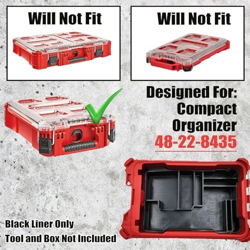 Organizer Insert Compatible with Milwaukee M12 FUEL Orbital Detail Sander for Packout Compact Organizer