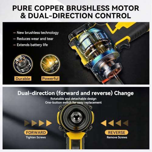 21V Brushless Cordless Drill Set With Battery Charger