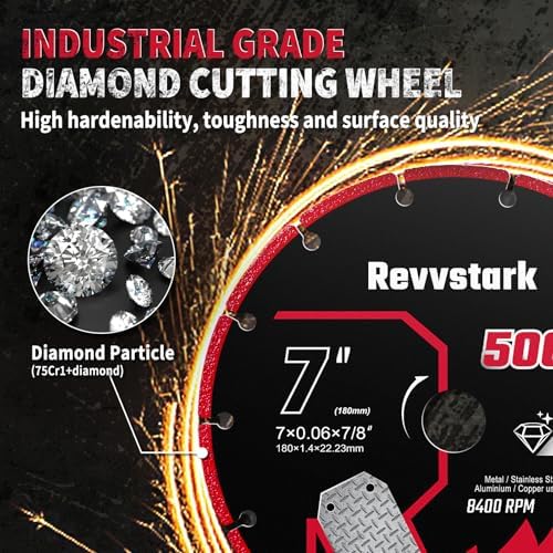 7 Inch Cut Off Wheel Diamond Cutting Wheel for Metal 7/8" Arbor