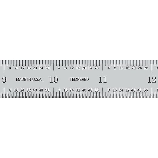 PEC Tools 18" Flexible Steel Rule, Designed for High-Accuracy Industrial Environments, Made in USA