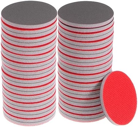 uxcell 50pcs 2000 Grit Sanding Sponge 3 Inch Hook and Loop Sponge Sanding Disc Wet/Dry for Car Wood Drywall Metal