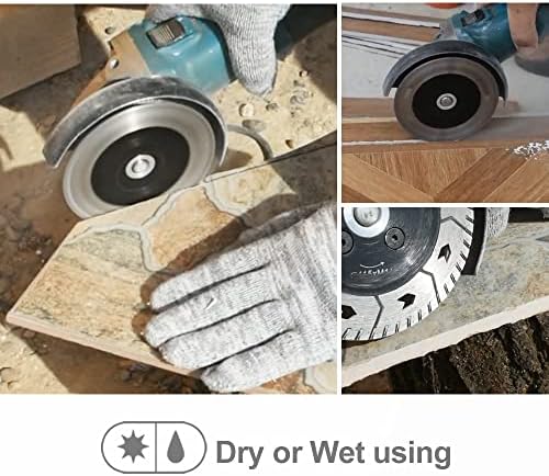 SHDIATOOL 9 - Inch Diamond Saw Blades Cutting Disc Two-in-One Design Cut Grind Sharpen Marble Granite Concrete and Bricks 5/8"-11