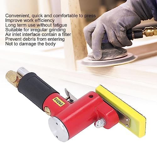 Jadeshay Mini Orbital Sander, High Power Air Sander with Air Filter Random Orbital Pneumatic Sander Polisher for Auto Body Work Furniture Wood Metal Surface