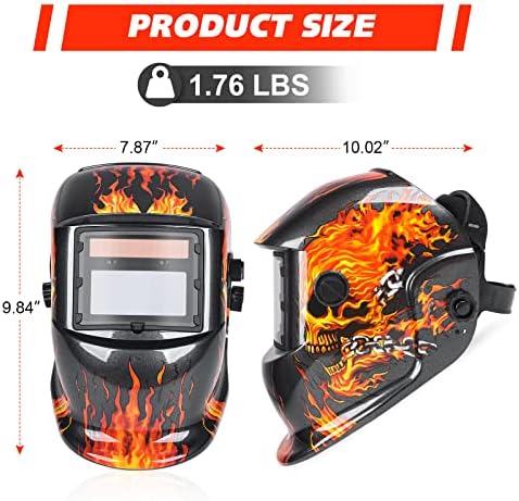 Welding True Color Helmet Auto Darkening Hood with Adjustable Shade Range 4/9-13 for TIG MIG ARC Welder Mask
