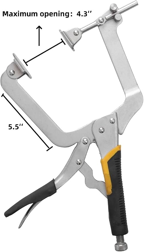 Xiao & Dao Pro Pocket Clamp 14 Inch (355mm) Right Angle Corner Tools, Pocket Hole C-Clamp 2 Ways to Use for Woodworking and Hole Joinery 1-pack