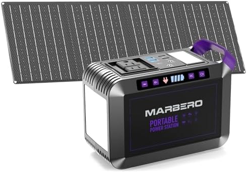 MARBERO 172Wh Solar Generator with Panels Included Solar Panel Kit 40W