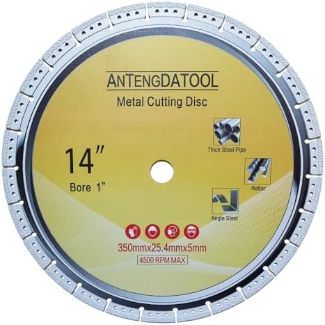14 Inch Steel Cutting Diamond Metal Blade for Cast Iron Rebar Carbide Stainless Steel by ANTENGDATOOL