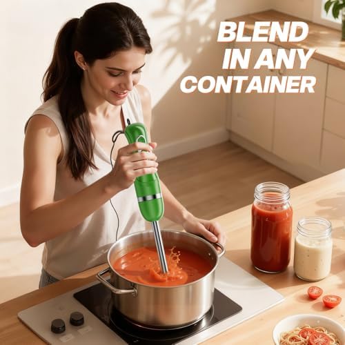 Turelar Immersion Blender Corded 400W, 2 Speed, Emulsifier, Blend, BPA-Free