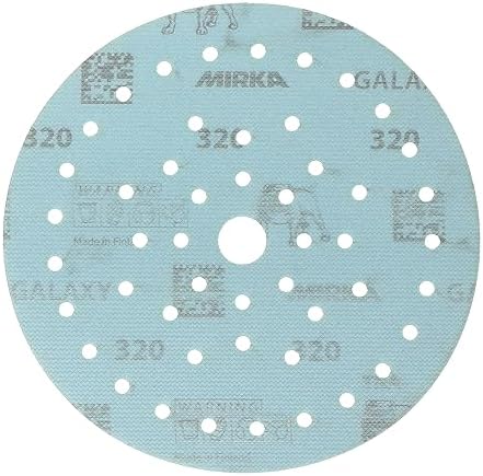 Mirka Galaxy Multifit Sandpaper 6 inch Grit 320 50 Discs Pack
