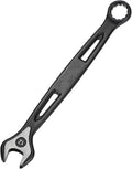 HARFINGTON Combination Wrench 12mm Metric Extra Long 12-Point Box and Open End Carbon Steel Double Ended Industrial Grade Spanner for Automotive Furniture Machinery DIY Repair, Black