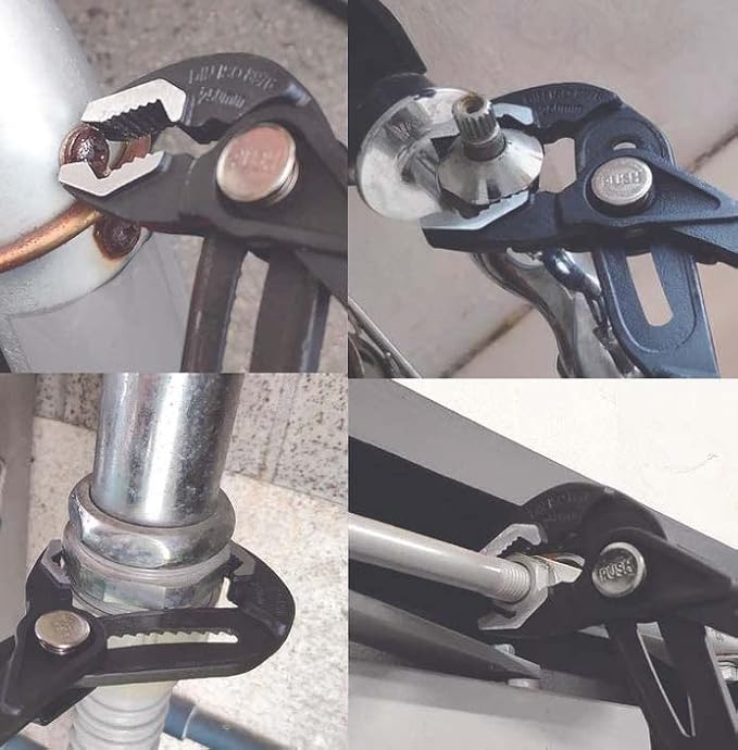 VAMPLIERS PYTHON 10" Plumbers Slip Joint Pliers Water Pump Pliers Quick Adjusting Groove Joint with Unique Screw Extractor Jaws