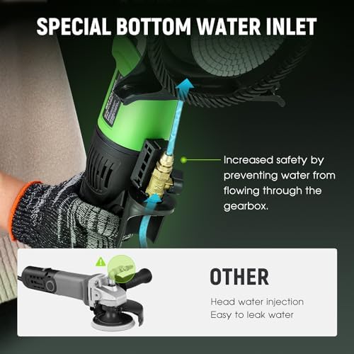 Antstone Wet Polisher 800W 6 Variable Speed 4'' Electric Granite Polisher Grinder Buffer with 7 Diamond Polishing Pads Wet Stone Polisher Concrete Polisher for Granite Marble Concrete Stone Tile