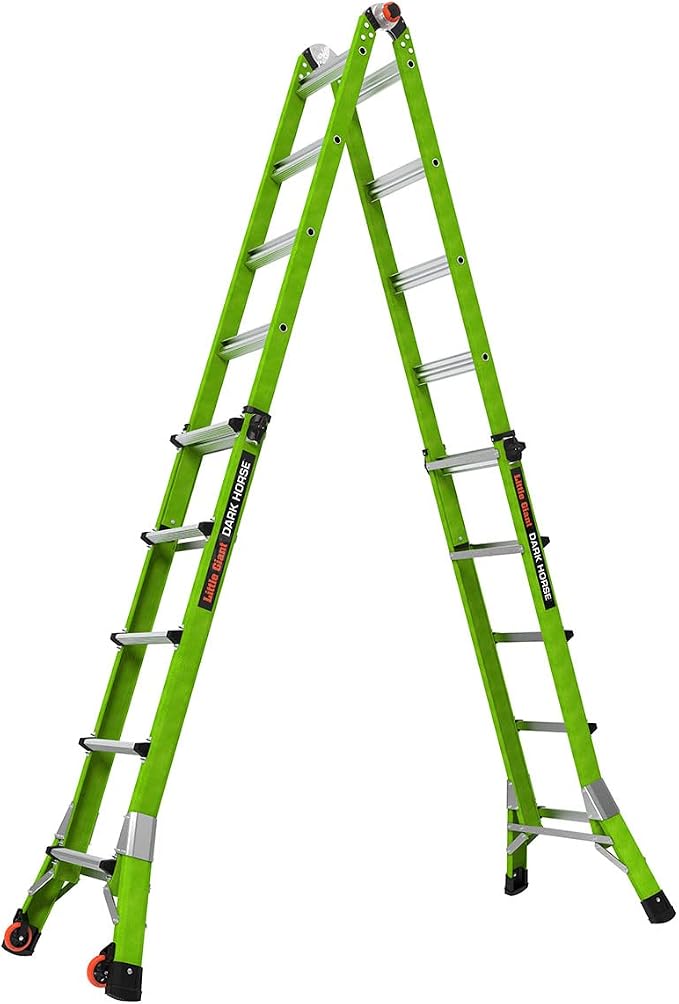 Little Giant Ladder Systems Dark Horse 2.0, M22, 22ft, Multi-Position Ladder, Fiberglass, Type 1A, 300 lbs Weight Rating, (16122-001)