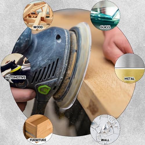 200 Pcs Sandpaper 5 Inch 8 Holes Hook and Loop Wet Dry Sanding Discs Assorted Grits 320 400 600 800 1000 1200 1500 2000 2500 3000 4000 5000 7000 10000 Orbital Sander Pads for Polishing