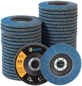 S SATC 40 PCS 4 1/2 Inch Flap Discs for Angle Grinder 40 Grit High-Density Abrasive Grinding Wheels Bevel Type Sanding Discs Type 29 for Metal & Stainless Steel