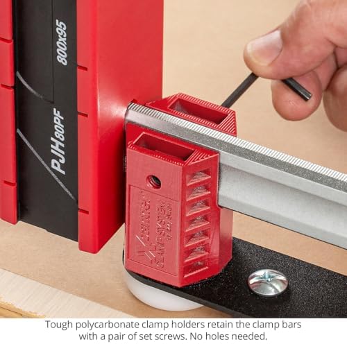 Woodpeckers Xpander Clamp System for Easy Handling and Automatic Spacing of Parallel Jaw Clamps, Aligns and Holds 24"-40" Clamps for Panel Glue-Ups, USA-Made XPANDER-2430