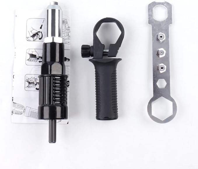 Electric Rivet Tool Adapter Set for Cordless Drill High Efficiency Low Noise Forged Alloy Steel 2.4-4.8 mm Shaft Sizes 1 Pack