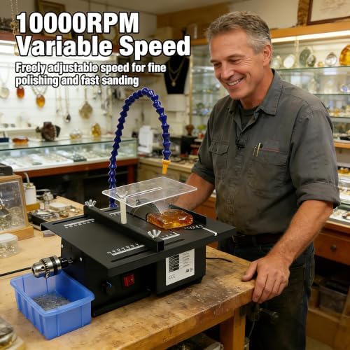 Multifunctional Table Saw 1850W Jade Cutter Polisher Grinder Variable Speed