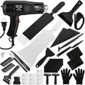 48PCS Vinyl Wrap Tool Window Tinting Kit with Heat Gun,Car Wrapping Kit for Window Tint Include Sponge Roller,Magnet Holder,Tint Squeegee,Film Cutter,Vinyl Tucking Tool for Car Film Installation